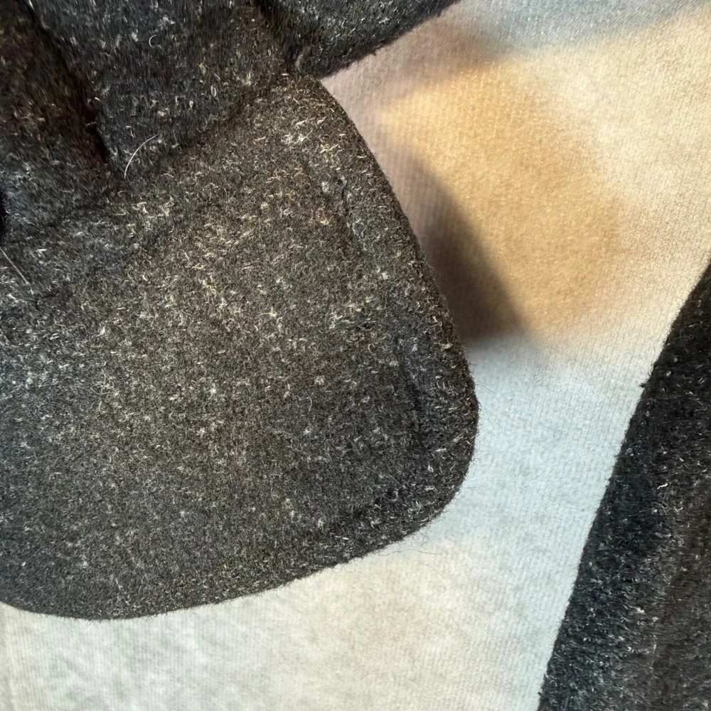 Banana Republic Cabinwear Shirt Jacket Mens Large Charcoal Solid Wool Blend Zip